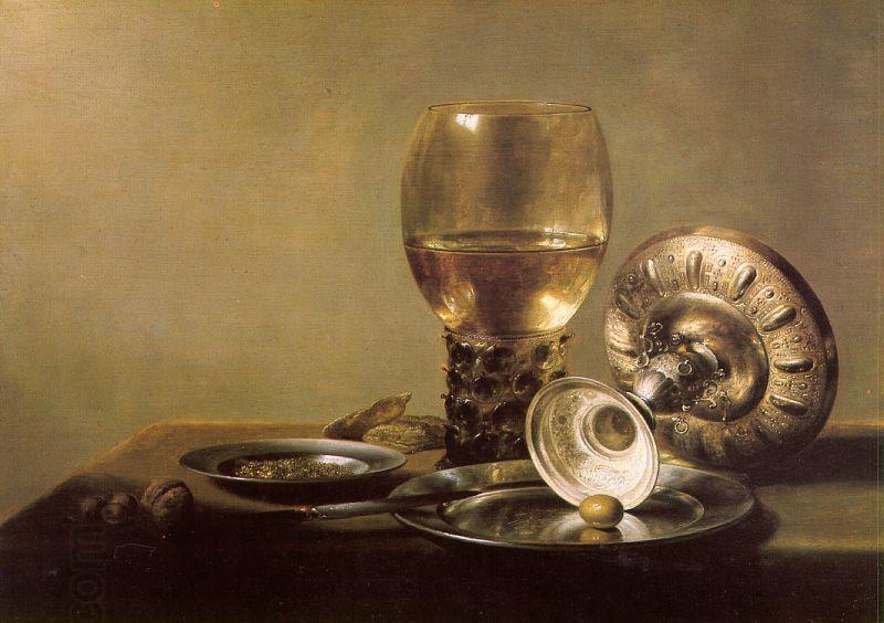 Pieter Claesz Still Life with Wine Glass and Silver Bowl China oil painting art
